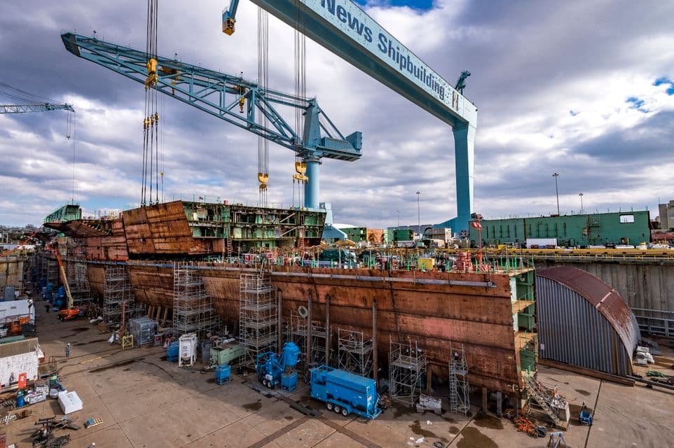 HUNTINGTON INGALLS INDUSTRIES COMPLETES 70 PERCENT OF THE STRUCTURAL WORK ON THE FUTURE AIRCRAFT CARRIER JOHN F. KENNEDY (CVN 79)