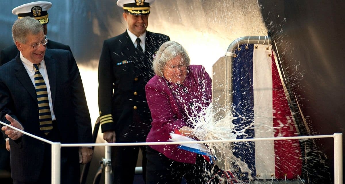 PHOTO RELEASE -- NEWPORT NEWS SHIPBUILDING CHRISTENS 10TH VIRGINIA-CLASS SUBMARINE