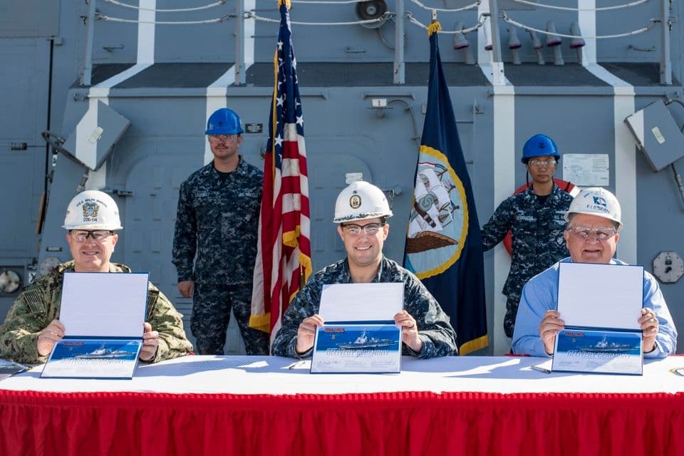HUNTINGTON INGALLS INDUSTRIES DELIVERS GUIDED MISSILE DESTROYER RALPH JOHNSON (DDG 114) TO U.S. NAVY