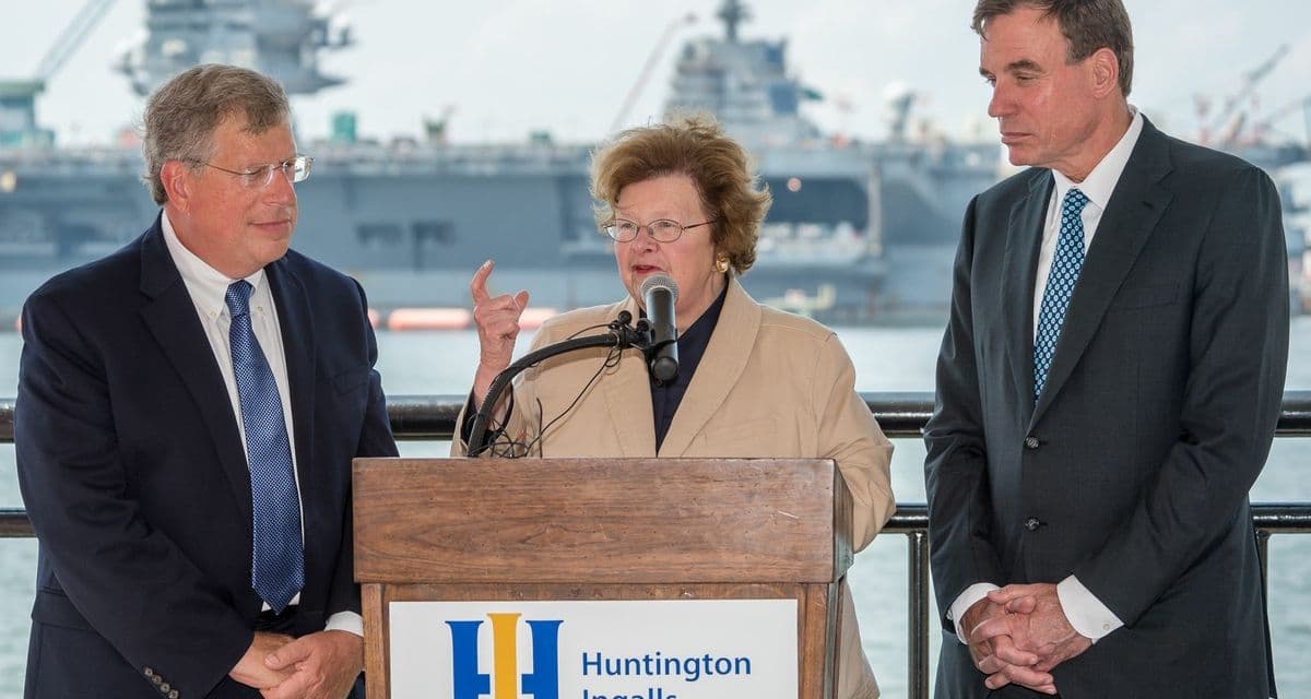 HII HOSTS SENATORS MIKULSKI AND WARNER AT NEWPORT NEWS SHIPBUILDING