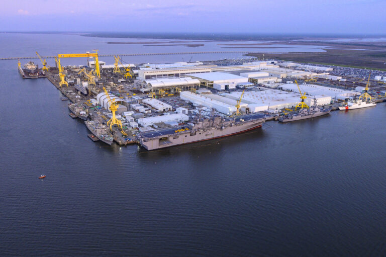 Aerial Image Of Ingalls Shipbuilding In Pascagoula, Mississippi