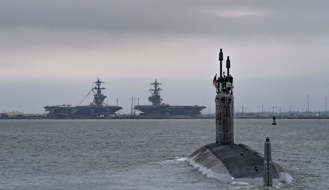 Indiana (ssn 789) Departs From Sea Trials