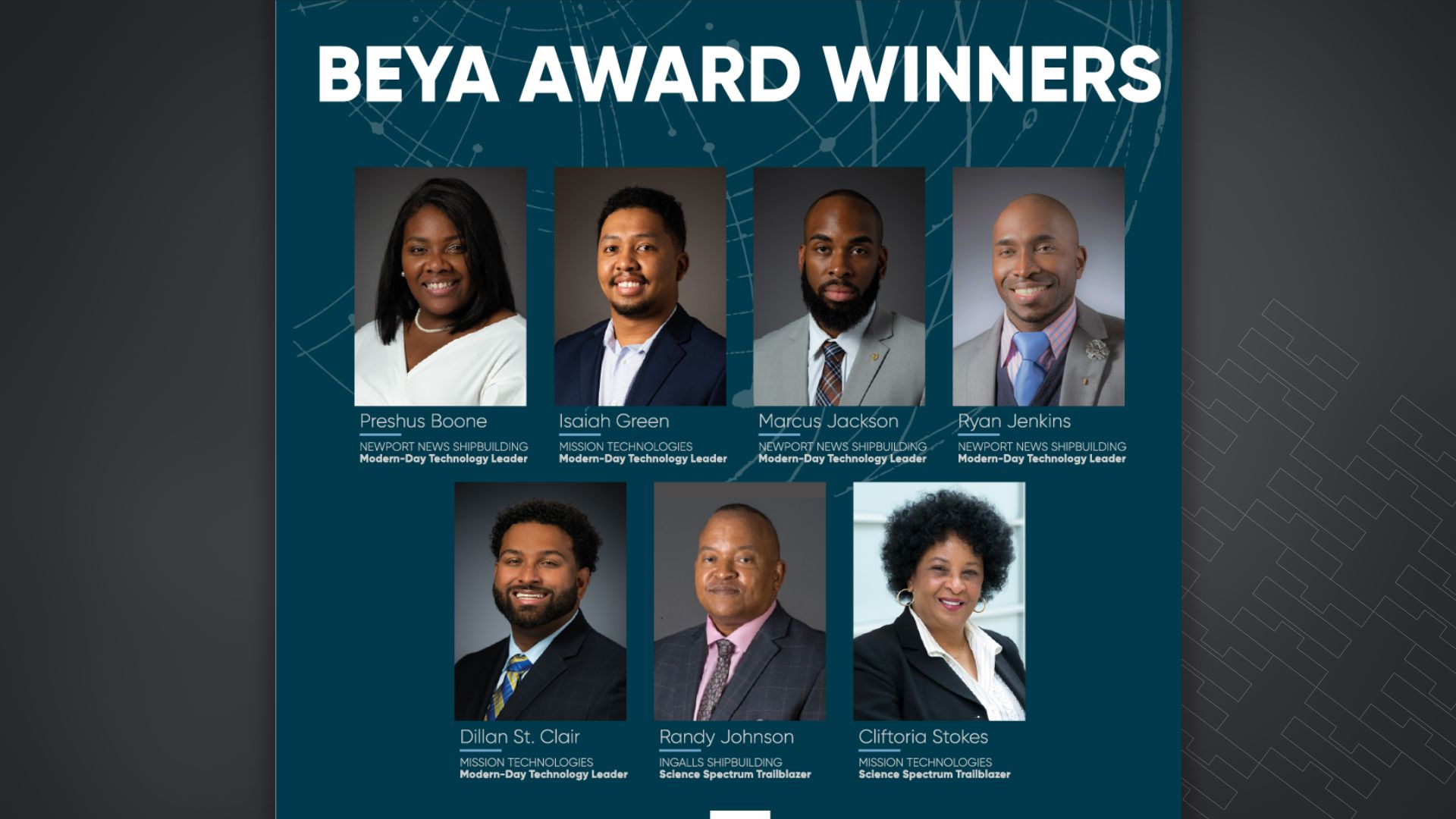 HII EMPLOYEES HONORED AT 37TH ANNUAL BLACK ENGINEER OF THE YEAR (BEYA