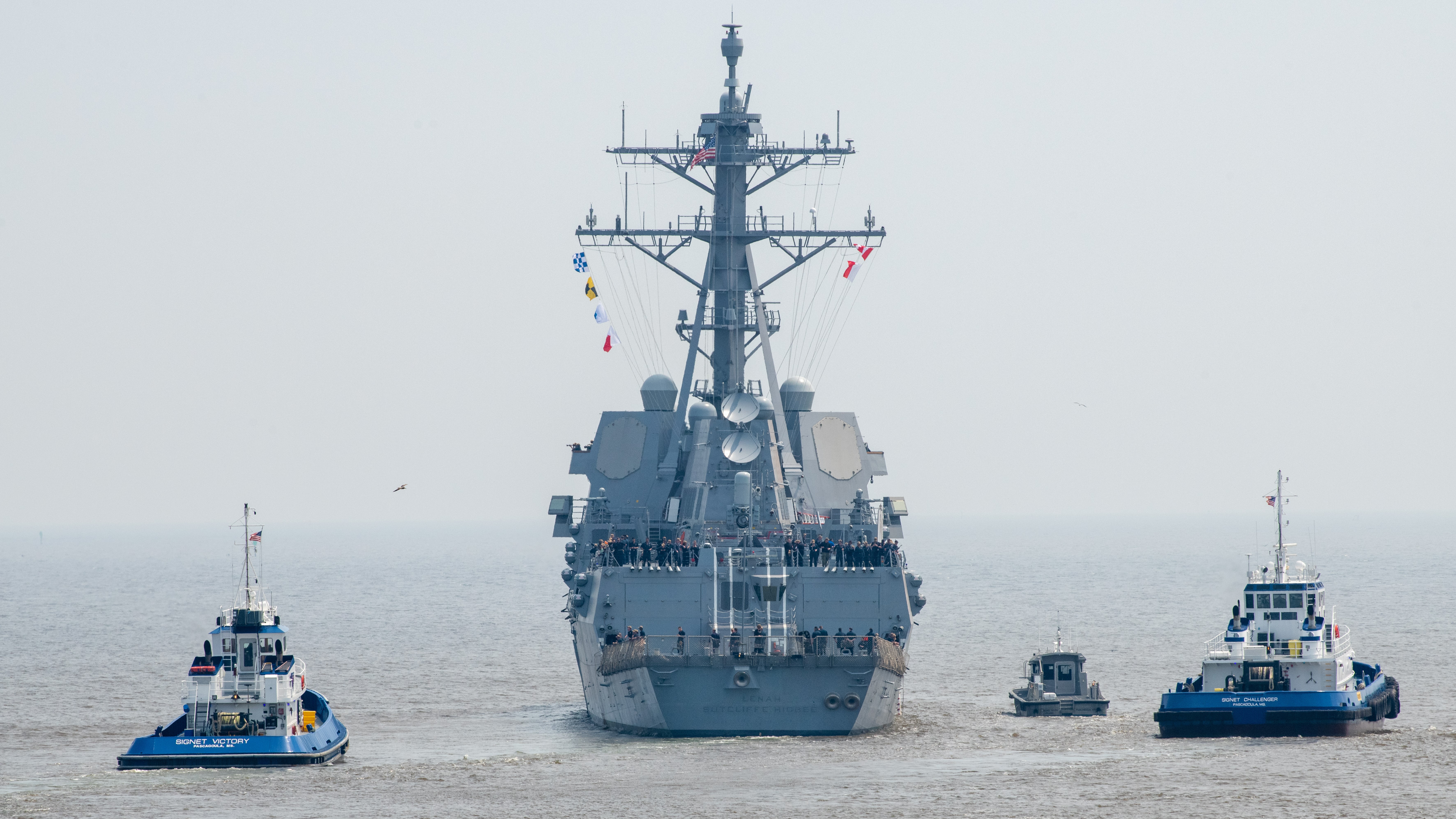 Destroyer Lenah Sutcliffe Higbee (DDG 123) Sailed Away from Ingalls  Shipbuilding - HII