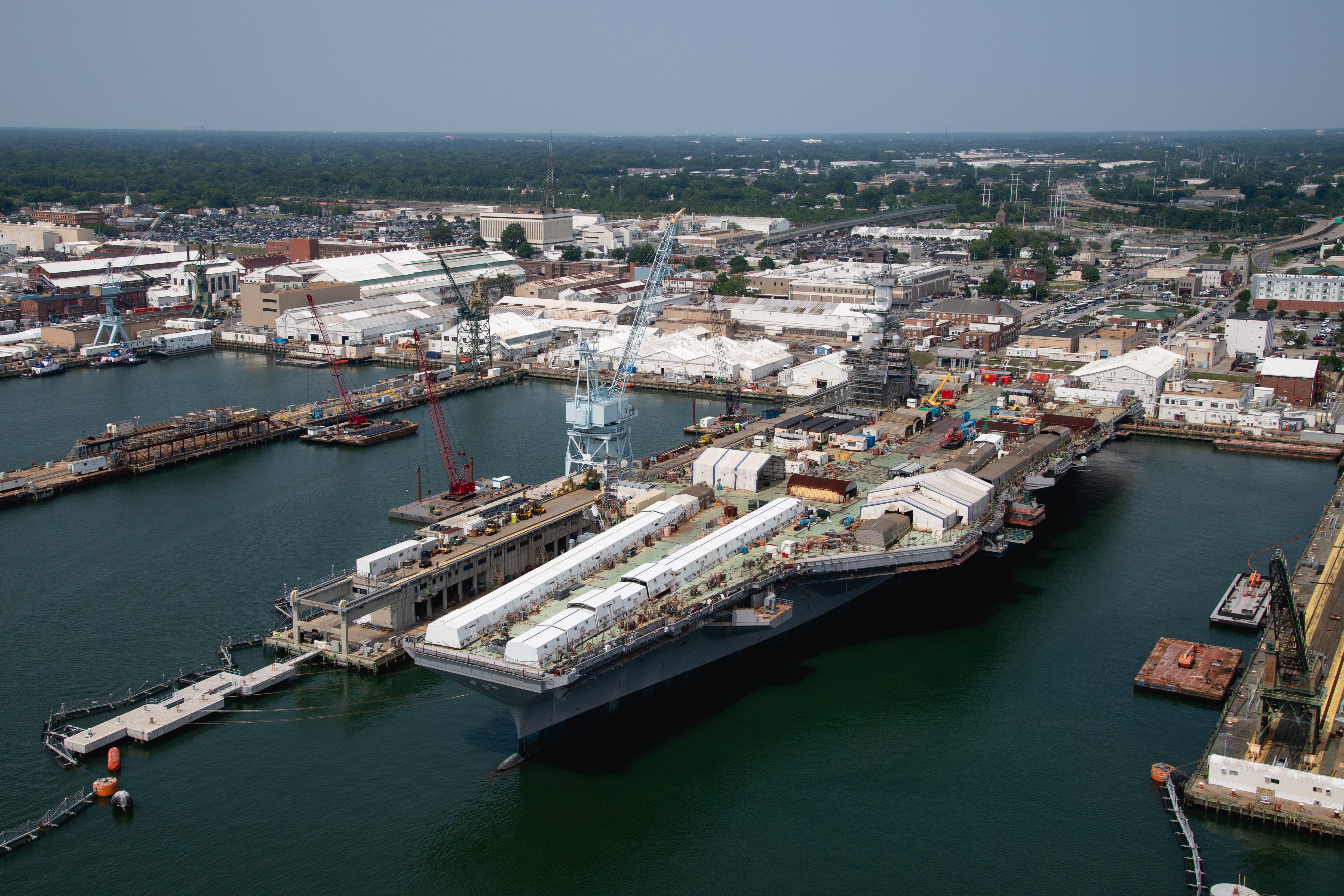 HII's Newport News Shipyard Aerial
