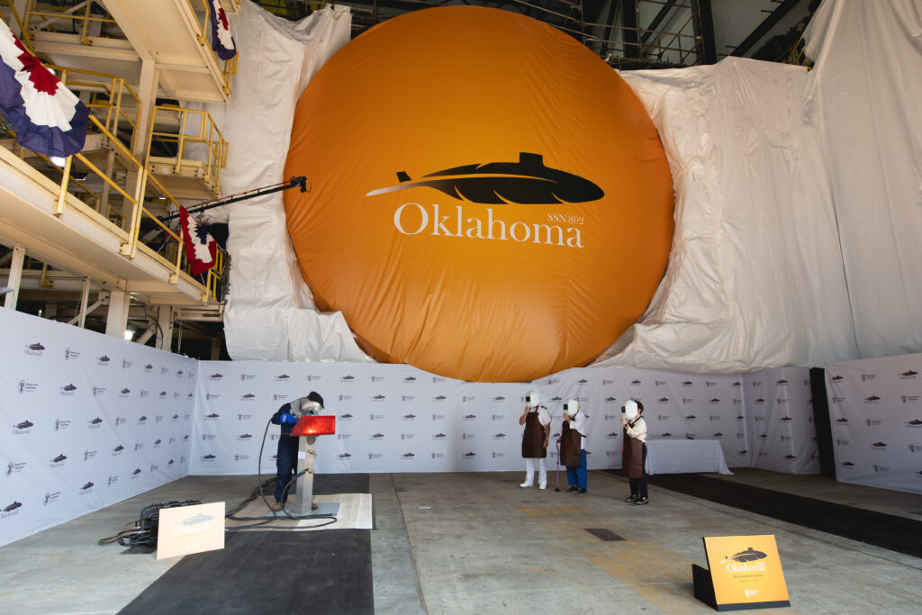 Oklahoma (ssn 802) Keel Laying Ceremony