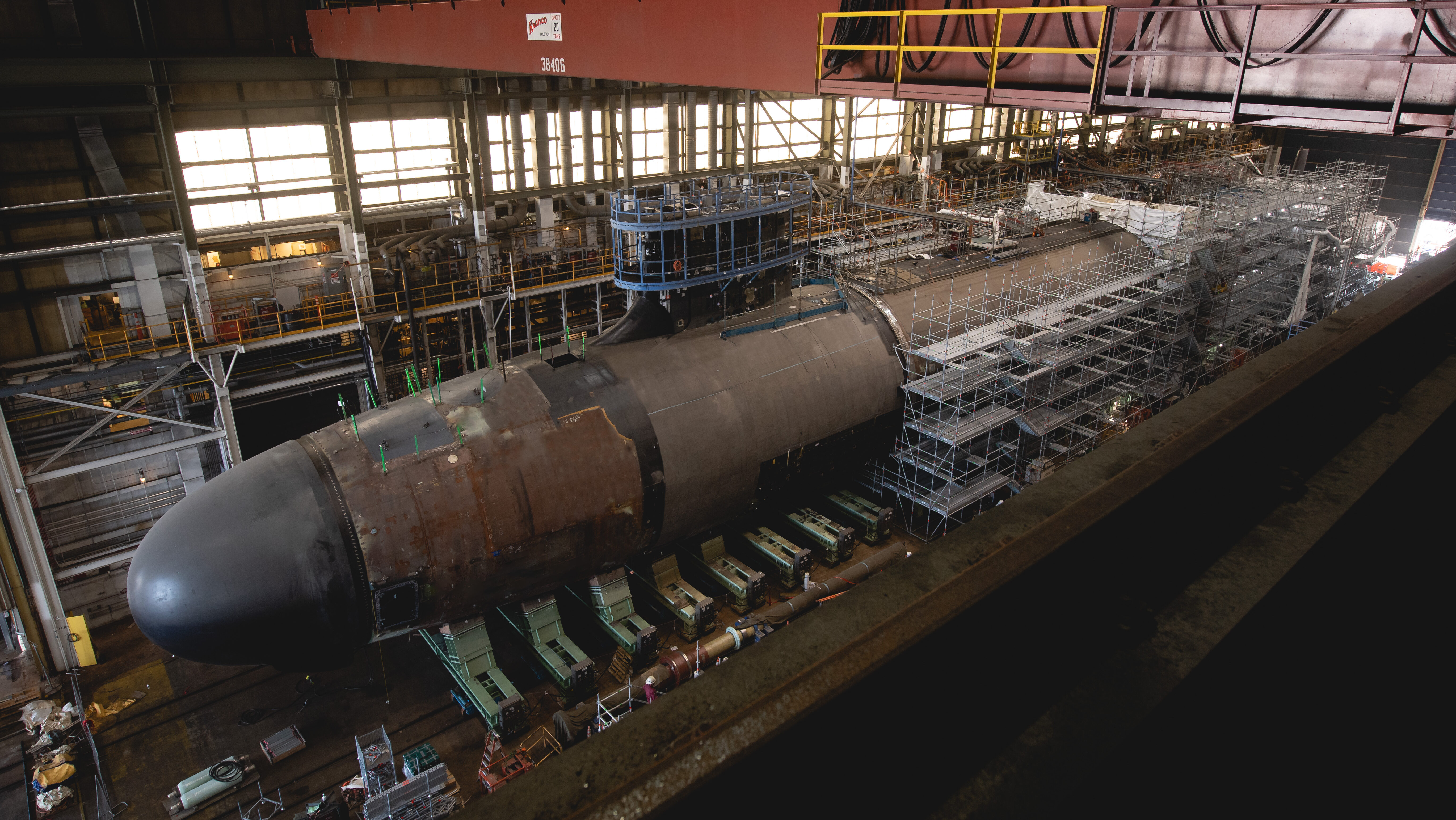 Arkansas Ssn 800 In The Mof For Pressure Hull Complete
