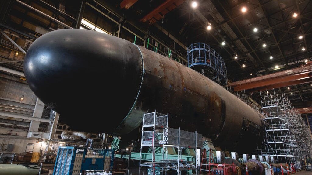 Arkansas Ssn 800 In The Mof For Pressure Hull Complete