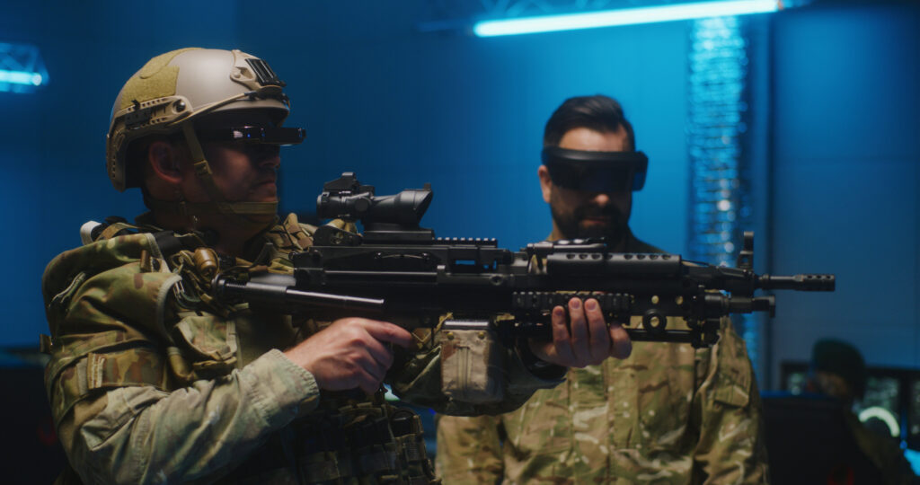 Soldiers Using Vr Technology