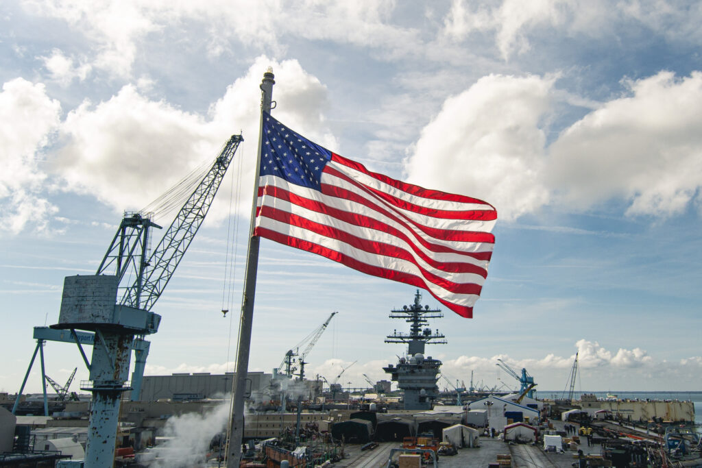 Drone Flag Photo Cvn 73