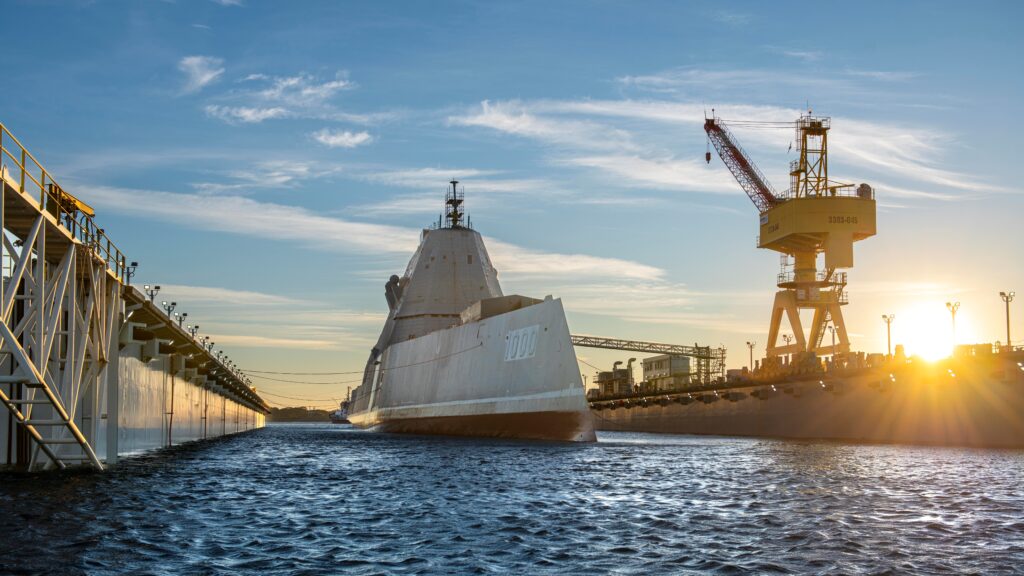 Featured Ddg 1000 Zumwalt Undocking Drydock