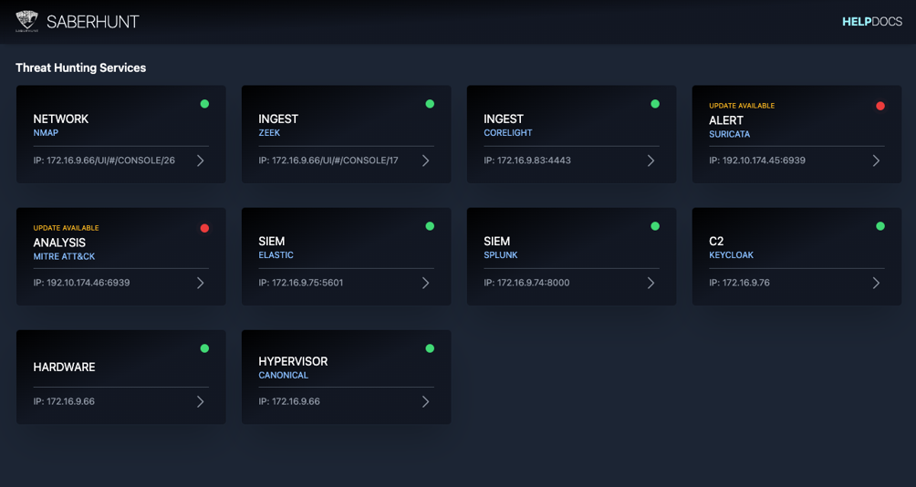 Saberhunt Dashboard