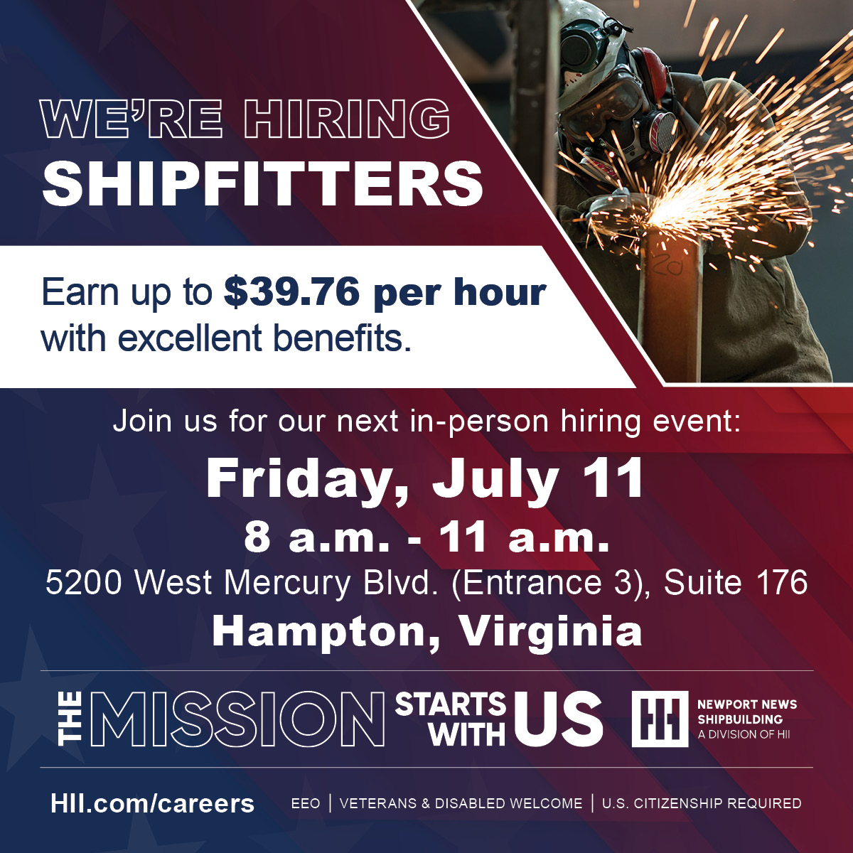 NNS Hiring Event: Shipfitters