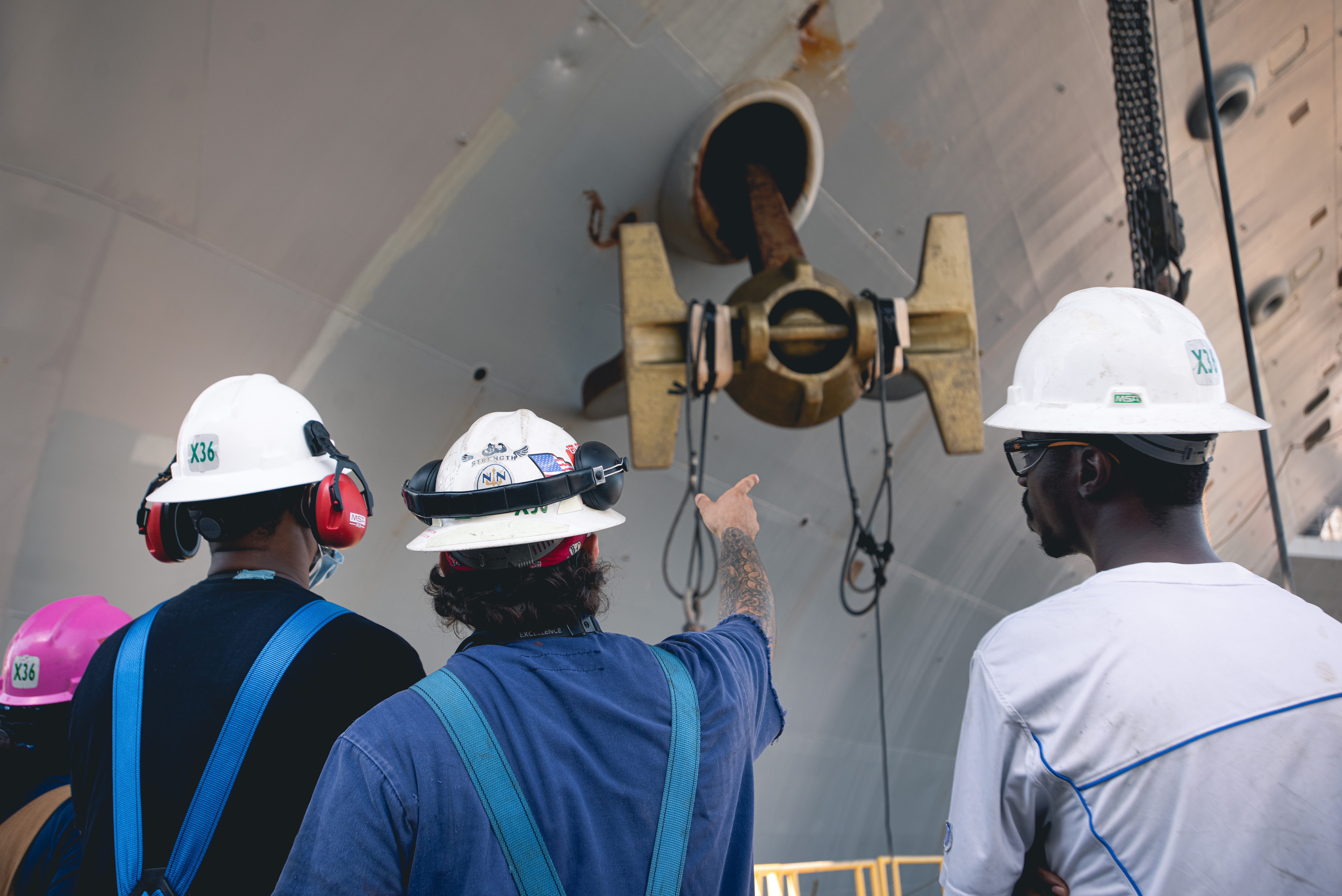 John C Stennis Cvn 74 Anchor Removal For Rcoh