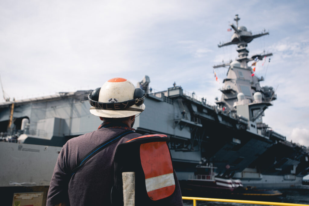 Uss Gerald R Ford Cvn 78 Arriving At Nns