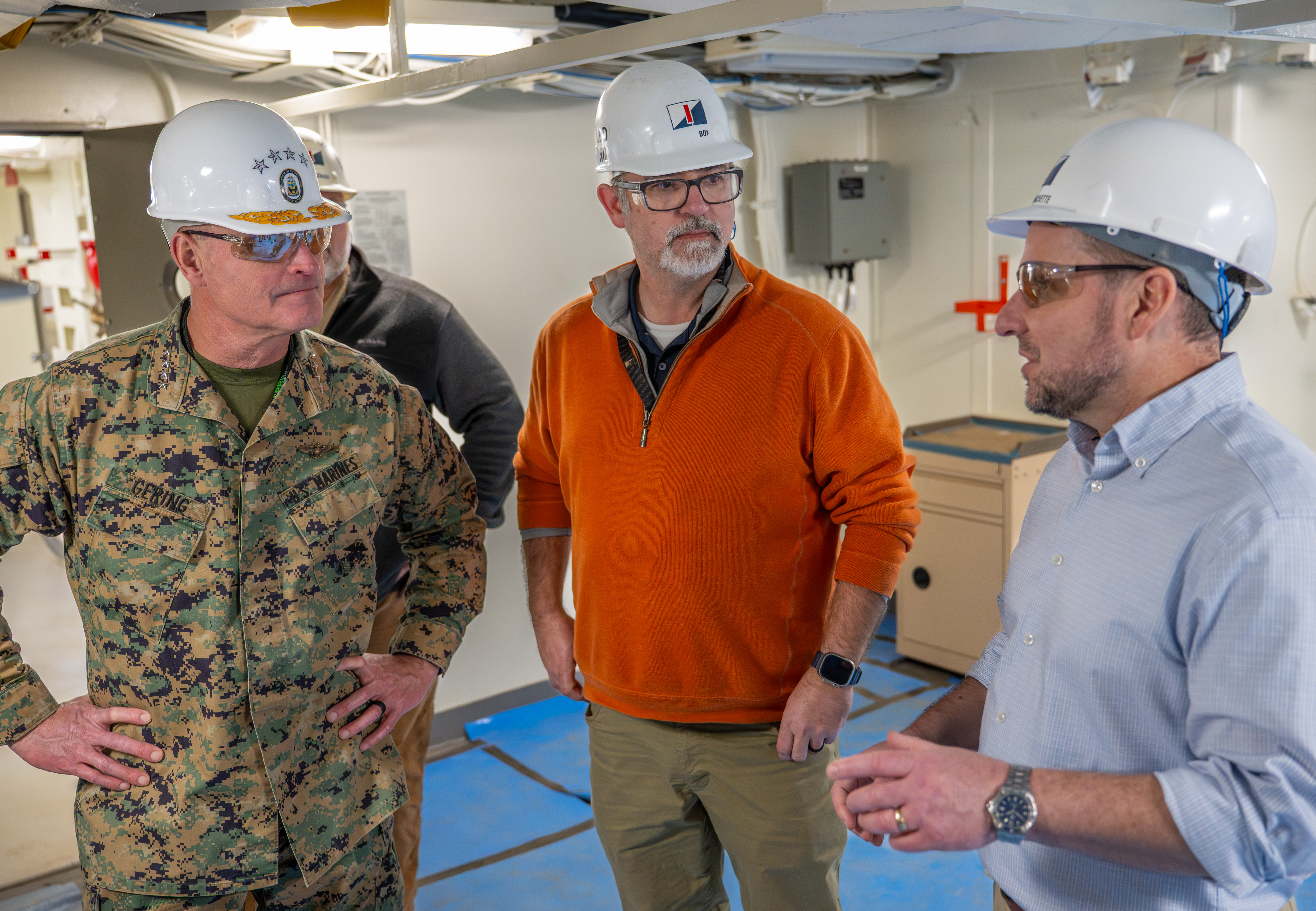 General Bradford Gering Acmc, Ship Program Manager Josh Box, Ing