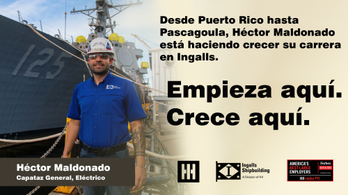 Héctor Maldonado, capataz general eléctrico, Ingalls Shipbuilding